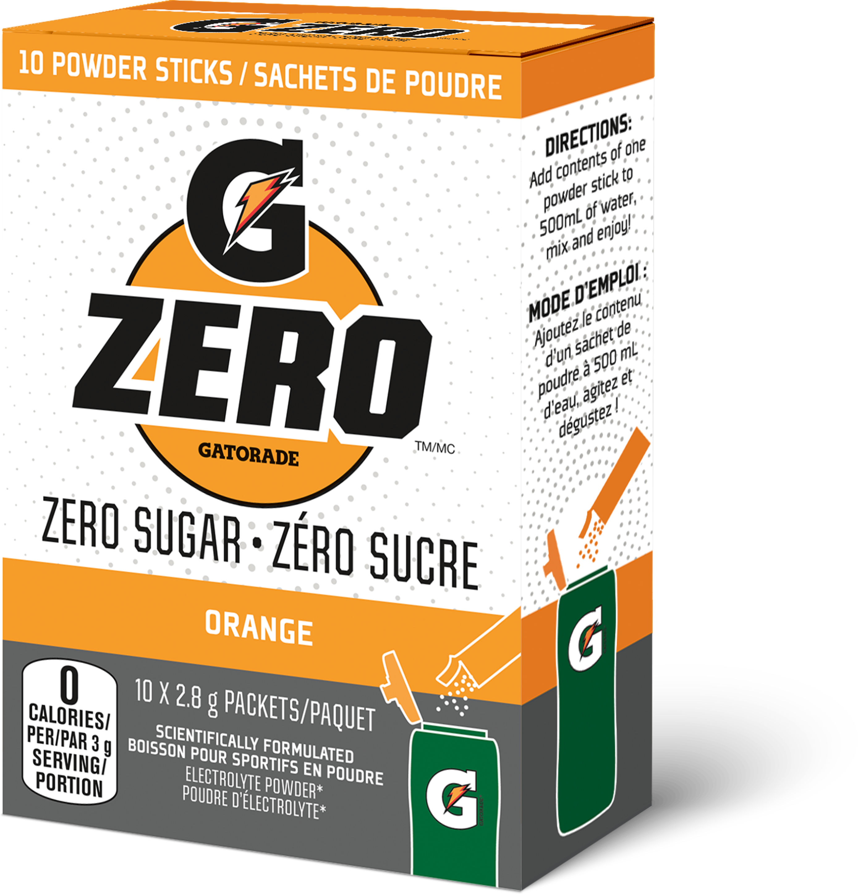 GZero Powder Sticks Orange – Gatorade Canada