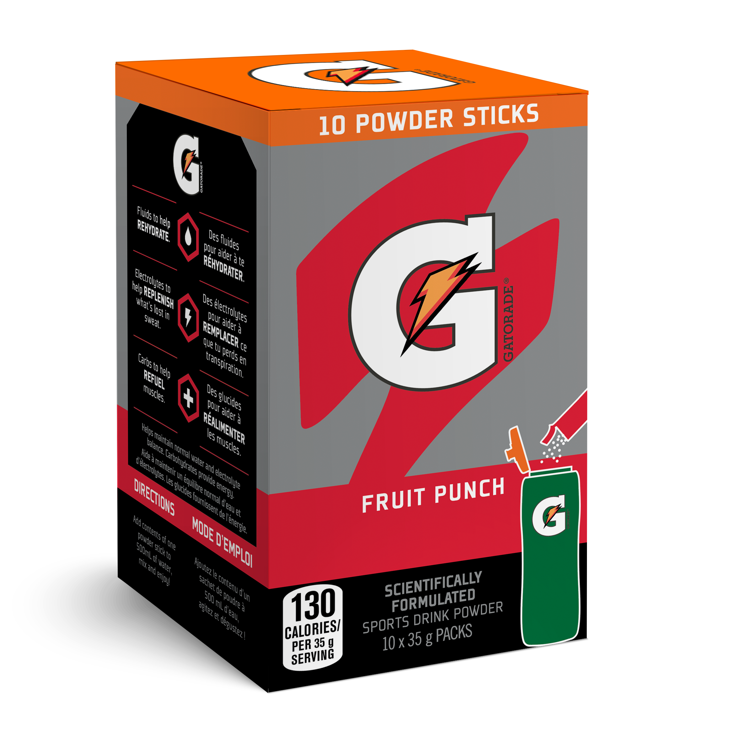 Sachets de poudre G Punch aux fruits